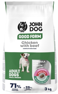 John Dog suché krmivo kuracie 3 kg